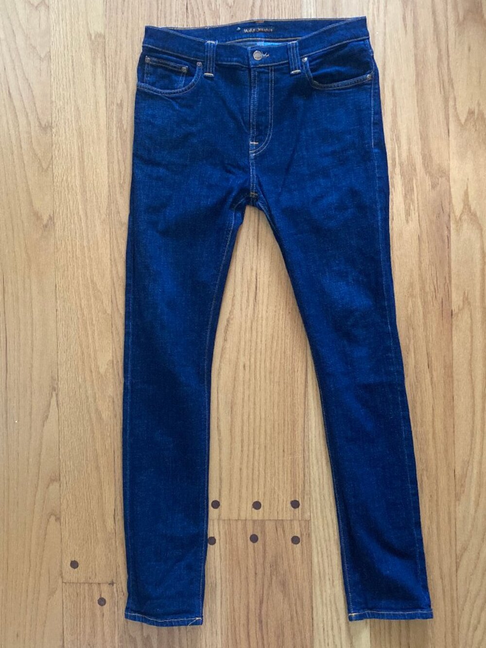 Nudie Jeans High Kai 33x32 Org. Twill Navy blue jeans